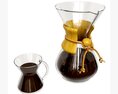 Pour-Over Coffeemaker With Glass 3d model