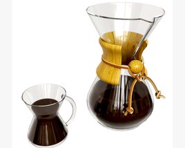 Pour-Over Coffeemaker With Glass 3D модель