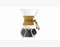 Pour-Over Coffeemaker With Glass 3d model