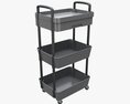 Rolling Utility Cart With Drawer 3-Tier 3D-Modell