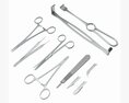 Set Of 7 Surgical Instruments Modèle 3d