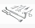 Set Of 7 Surgical Instruments 3D модель