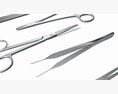 Set Of 7 Surgical Instruments 3d model
