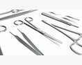Set Of 7 Surgical Instruments 3D 모델 