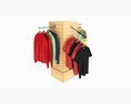 Store Clothing Rotating Slatwall Cube Merchandiser 3D模型