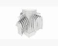 Store Clothing Rotating Slatwall Cube Merchandiser 3D 모델 
