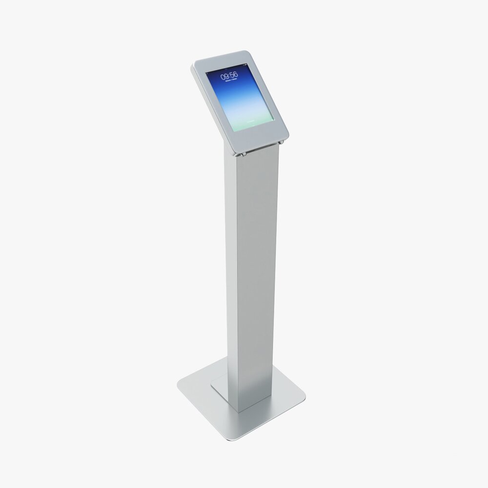 Store Exhibition Customer Freestanding Info Tablet Holder Modello 3D