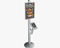 Store Exhibition Freestanding info Tablet Holder with Poster Modello 3D