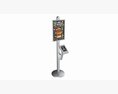 Store Exhibition Freestanding info Tablet Holder with Poster 3d model