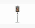 Store Exhibition Freestanding info Tablet Holder with Poster 3D 모델 