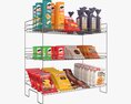 Store Wire Snack Shelf And Chip Rack Modèle 3d