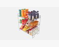Store Wire Snack Shelf And Chip Rack 3Dモデル