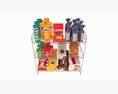 Store Wire Snack Shelf And Chip Rack 3D модель
