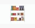 Store Wire Snack Shelf And Chip Rack Modelo 3D