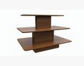 Three Tier Rectangle Table 3D-Modell