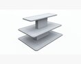 Three Tier Rectangle Table 3d model