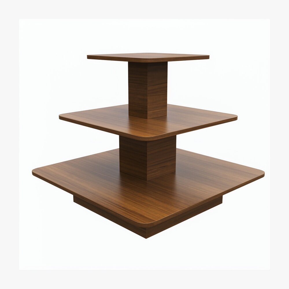 Three Tier Square Table 3d model