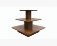Three Tier Square Table Modelo 3D