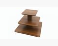 Three Tier Square Table Modello 3D
