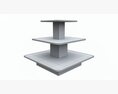 Three Tier Square Table 3Dモデル