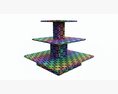 Three Tier Square Table 3D-Modell