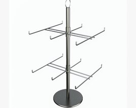Two Tier Counter Top Spinner With Hooks 3D-Modell