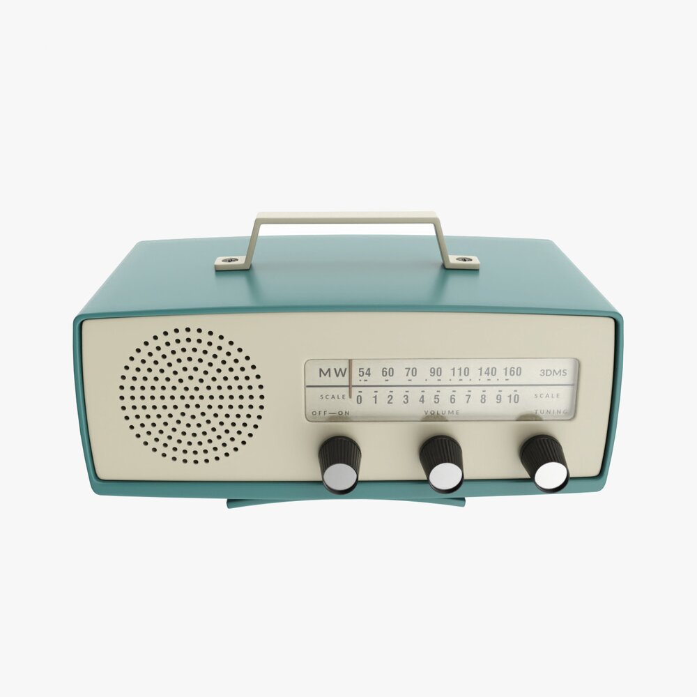 Vintage Transistor Radio Modelo 3d
