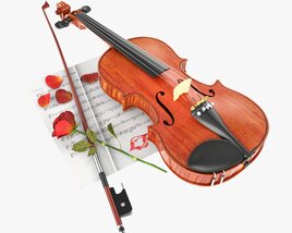 Violin Romantic Composition 3D model