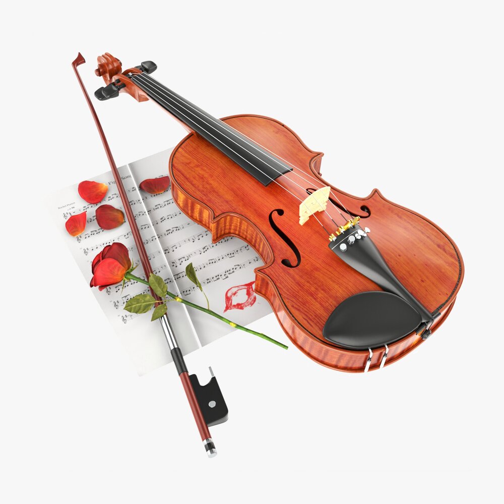 Violin Romantic Composition 3Dモデル