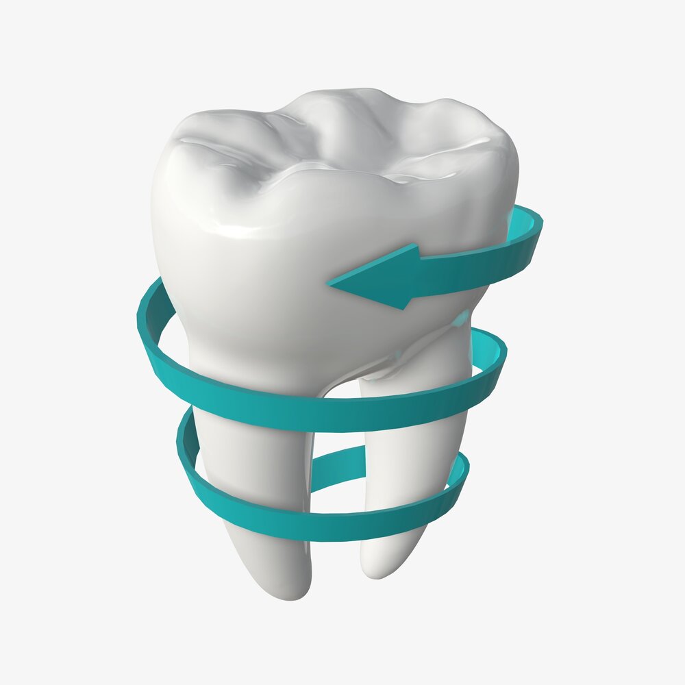 Tooth Molars With Arrow 03 Modelo 3d