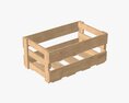 Wooden Box With Nails 3d model