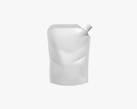 Blank Pouch Bag With Corner Spout Lid Mock Up 02 3D модель