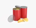 Carton Tube Packaging For Potato Chips 3D 모델 