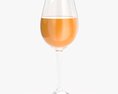 Wine Glass with Orange Juice 3d model