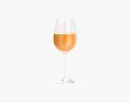 Wine Glass with Orange Juice 3Dモデル