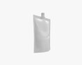 Blank Pouch Bag With Top Spout Lid Mock Up 02 3D модель