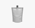 Blank Pouch Bag With Top Spout Lid Mock Up 02 3D模型