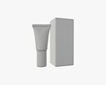 Plastic Tube Container With Paper Box 05 3d model