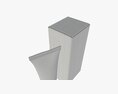 Plastic Tube Container With Paper Box 05 3D 모델 