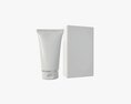 Plastic Tube Container With Paper Box 02 3D 모델 