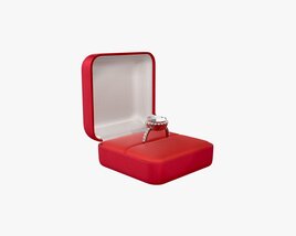 Wedding Ring In A Square Box 3D model