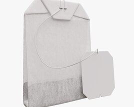 Tea Bag With Label 02 3D модель