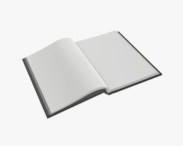 Notebook Opened Size A6 Modèle 3D