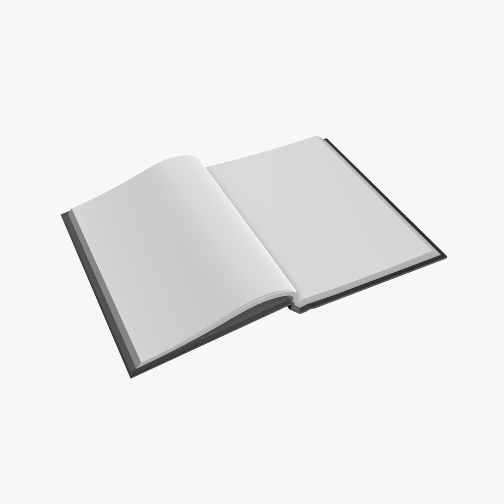 Notebook Opened Size A6 3D модель