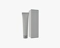 Plastic Tube Container With Paper Box 04 3D 모델 