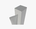 Plastic Tube Container With Paper Box 04 3D 모델 