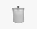 Blank Pouch Bag With Top Spout Lid Mock Up 07 3D модель