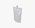 Blank Pouch Bag With Top Spout Lid Mock Up 04 3D-Modell