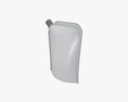 Blank Pouch Bag With Corner Spout Lid Mock Up 04 3D модель