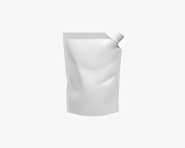 Blank Pouch Bag With Corner Spout Lid Mock Up 01 3D model